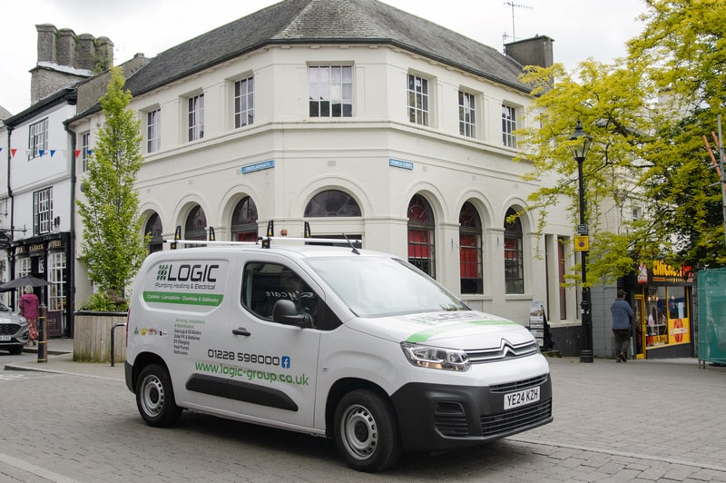 Plumbers: Logic Plumbing Heating Electrical and Renewables van in Kendal, Cumbria, Westmorland & Furness